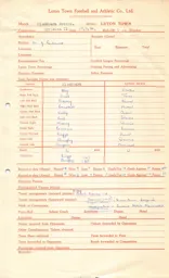 Blackburn Rovers A 27.3.1954 Match Paperwork