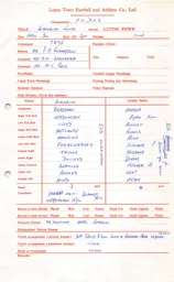 Blackburn Rovers A 3.4.1976 Match Paperwork