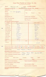 Blackburn Rovers A 4.4.1953 Match Paperwork