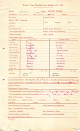 Blackpool A 18.2.1956 Match Paperwork