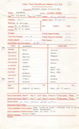 Blackpool A 3.3.1973 Match Paperwork