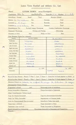 Blackpool H 12.1.1957 Match Paperwork
