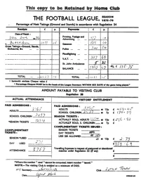Blackpool H 24.4.1976 Match Paperwork