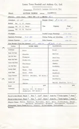 Blackpool H 29.9.1973 Match Paperwork