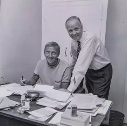 Bob Readhead looks delighted with the signing of John Collins 1969