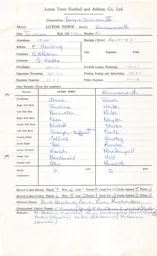 Bournemouth H 7.10.1969 Match Paperwork