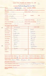 Bradford A 22.4.1967 Match Paperwork