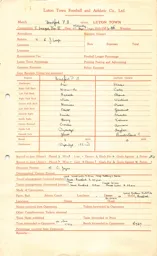 Bradford A 7.9.1949 Match Paperwork