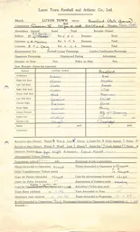 Bradford H 15.1.1949 Match Paperwork