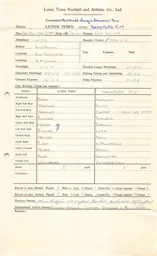Bradford H 20.10.1966 Match Paperwork