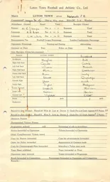 Bradford H 6.5.1950 Match Paperwork