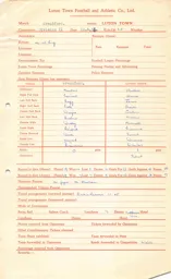 Brentford A 10.4.1954 Match Paperwork