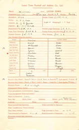 Brentford A 16.10.1948 Match Paperwork