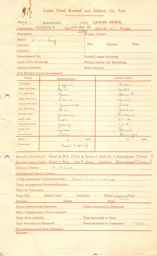Brentford A 16.12.1950 Match Paperwork