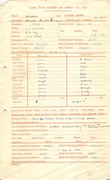 Brentford A 27.8.1947 Match Paperwork