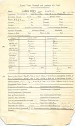 Brentford H 13.10.1951 Match Paperwork