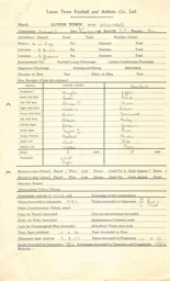 Brentford H 19.8.1950 Match Paperwork