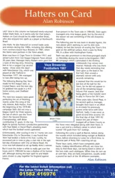 Brian Stein card - 00:01 programme feature