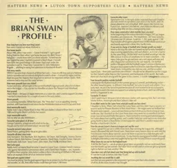Brian Swain Article Supporters Club Fanzine Issue 8 1990