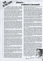 Brian Swain Farewell Supporters Club Fanzine Issue 61 2004