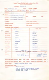 Brighton & Hove Albion A 27.9.1977 Match Paperwork