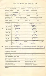 Brighton & Hove Albion H 15.4.1961 Match Paperwork