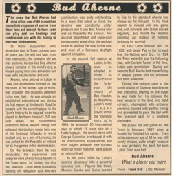 Bud Aherne Tribute Supporters Club Fanzine Issue 44 2000