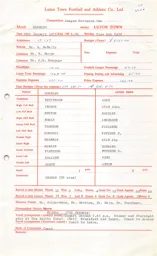 Burnley A 18.1.1975 Match Paperwork