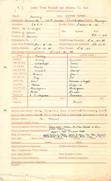 Burnley A 8.2.1947 Match Paperwork