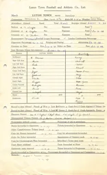 Burnley H 15.3.1947 Match Paperwork