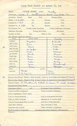 Burnley H 28.4.1956 Match Paperwork