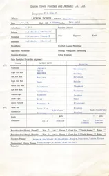 Burnley H 3.12.1977 Match Paperwork