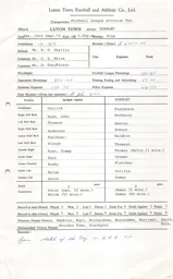 Burnley H 30.9.1972 Match Paperwork