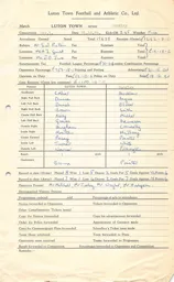 Burnley H 31.10.1959 Match Paperwork