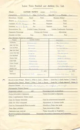 Burnley H 5.10.1957 Match Paperwork