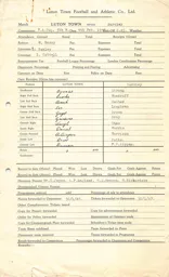 Burnley H 8.2.1947 Match Paperwork