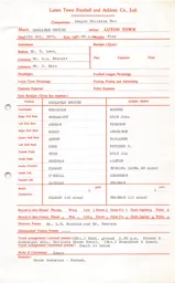 Carlisle United A 11.10.1975 Match Paperwork