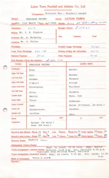 Carlisle United A 31.3.1973 Match Paperwork