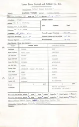 Carlisle United H 23.10.1971 Match Paperwork