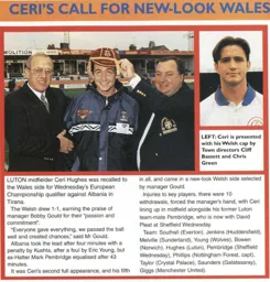 Ceri Hughes gets his international cap! - 95-96 programme feature