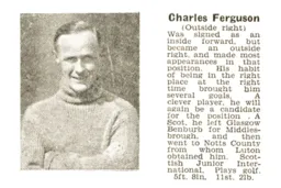 Charlie Ferguson Luton News Handbook 1938-39