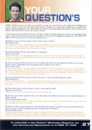 Chris Coyne answers fan questions - 04:05 programme feature
