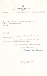 Crewe Alexandra A 28.8.1963 Match Paperwork & Correspondence_Part2