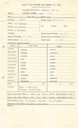 Crewe Alexandra H 23.10.1965 Match Paperwork