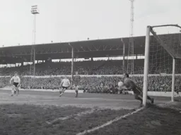 Crewe goalkeeper Willie Mailey stops another Luton effort