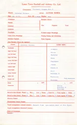 Crystal Palace A 26.12.1977 Match Paperwork & Correspondence