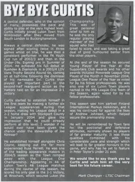 Curtis Davies Article Supporters Club Fanzine Issue 66 2005