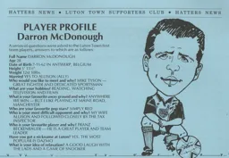 Darron McDonough Article Supporters Club Fanzine Issue 11 1991