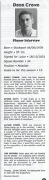 Dean Crowe Article Supporters Club Fanzine Issue 52 2002