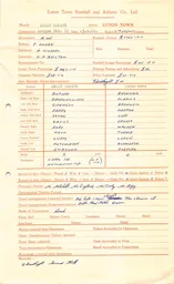 Derby County A 23.8.1961 Match Paperwork